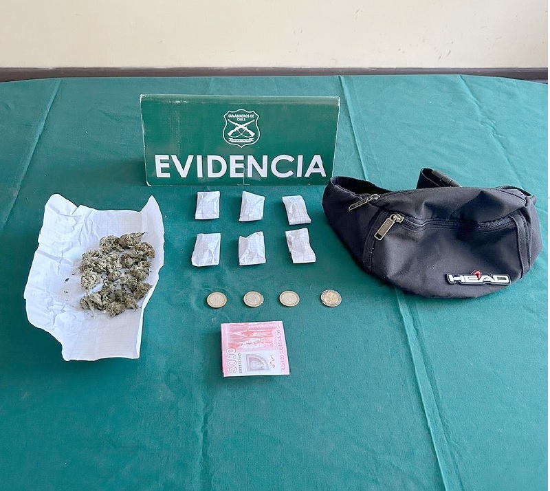 San Javier: un detenido en control vehicular por porte de marihuana