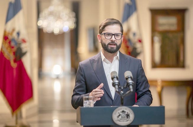 Presidente Gabriel Boric presenta en cadena nacional Ley de Presupuestos 2024