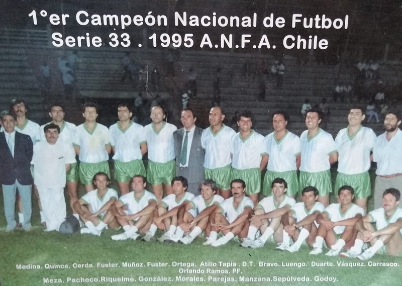 Selección Campeona de Chile Víctor Zavala 1995 recibirá reconocimiento