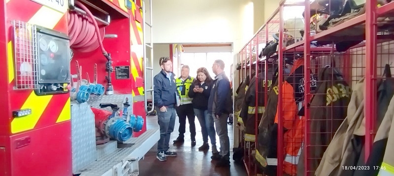 Junta Nacional de Bomberos visitó cuartel de la Primera Compañía de Colbún