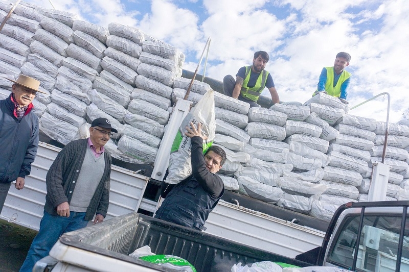 Agricultores de Longaví afectados por sistema frontal reciben alimento para animales 