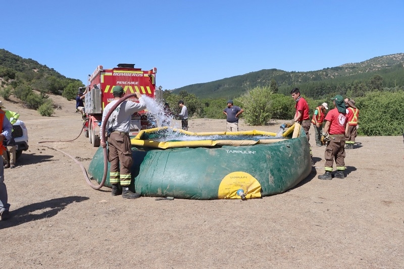  Conaf Maule refuerza instalación de piscinas para el combate de incendios en la Región