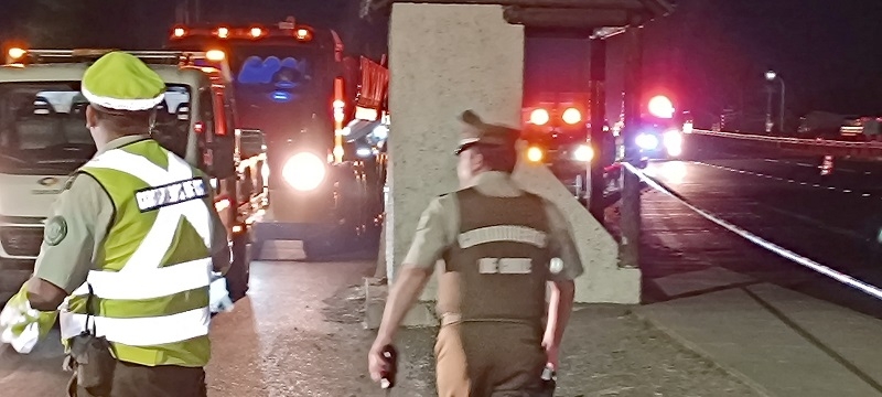 Longaví: una víctima fatal en atropello de bus a peatón en Ruta 5 Sur