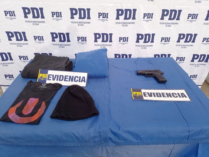 PDI detuvo a sujeto por robo con arma de fuego a local de comida rápida en Talca