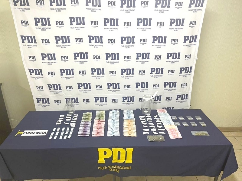 PDI detiene a cuatro personas que comercializaban droga en Pelluhue