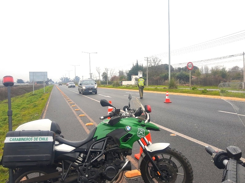 Carabineros del Maule realizó casi 8 mil 500 controles y detuvo a 31 personas por conducir con alcohol o drogas durante el fin de semana